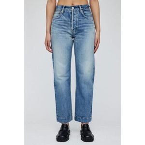 Moussy Vintage Marilla Wide Leg Straight Jean in 111 Light Blue 28